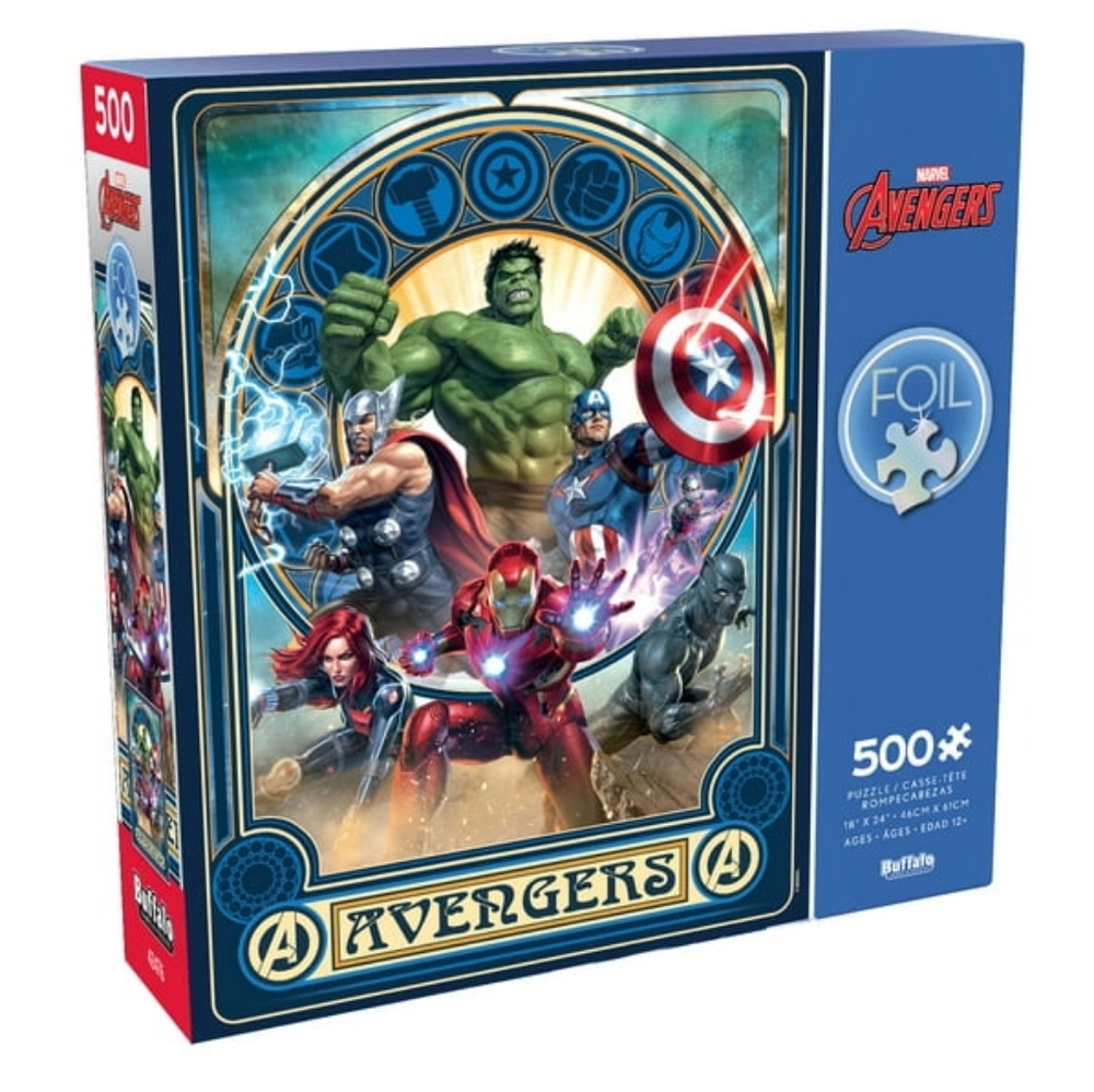 Marvel Avengers Foil 500 Piece Jigsaw Puzzle Buffalo Games